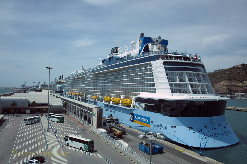 Anthem of the Seas at the cruise port Barcelona, Spain