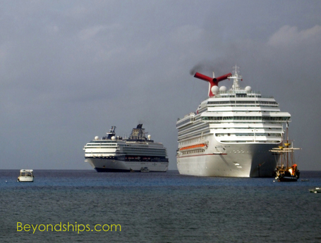 cruise ships Celebrity Century and Carnival Valor