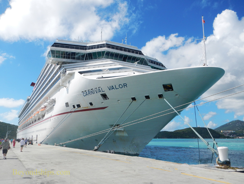Carnival Valor cruise ship in St. Thomas