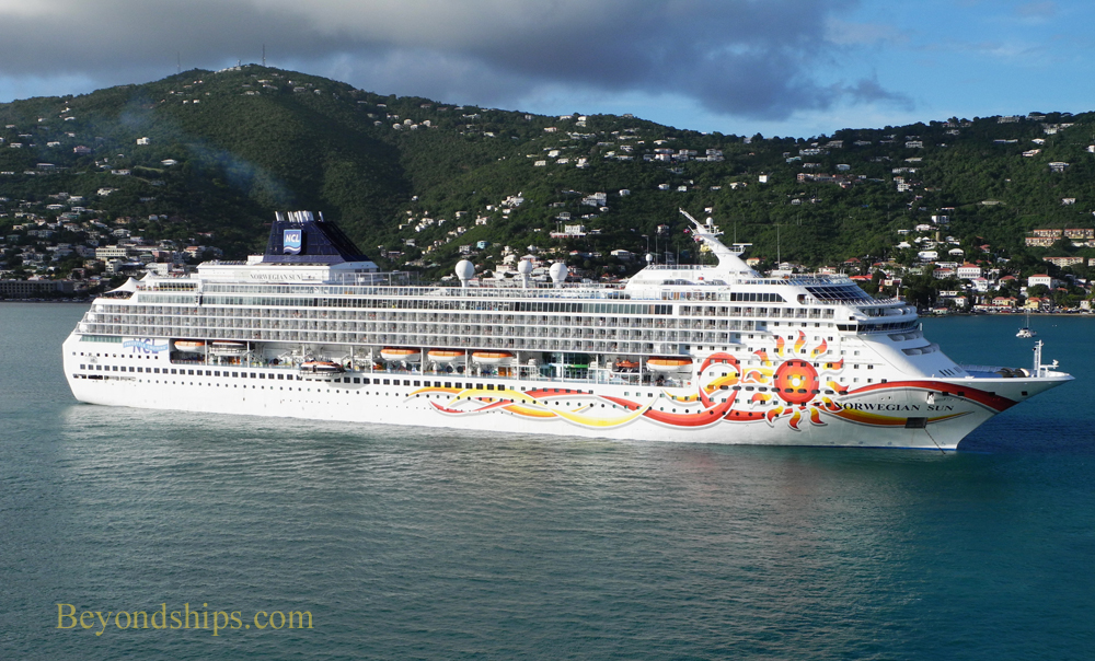 Norwegian Sun cruise ship in St. Thomas