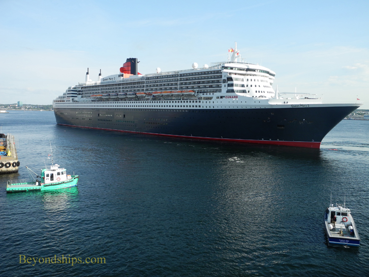 Queen Mary 2 docking in Halifax, Nova Scotia