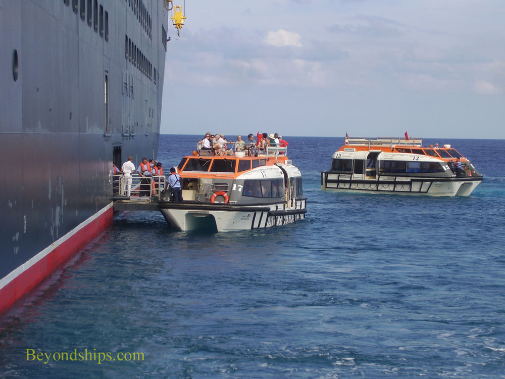 Tenders going to Princess Cays