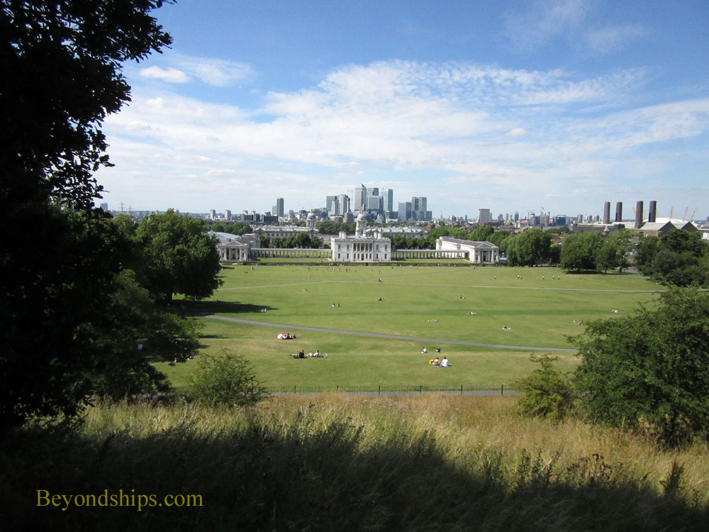 The Queen's house and Royal Naval College from Observatory Hill