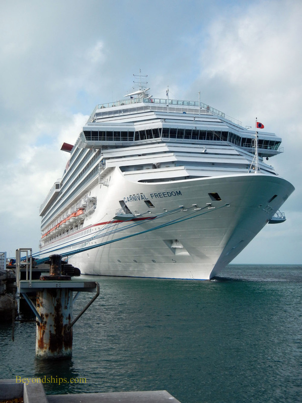 Carnival Freedom cruise ship in Key West