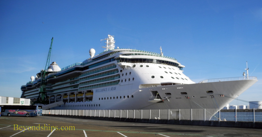 Brillance of the Seas cruise ship in Le Havre, France