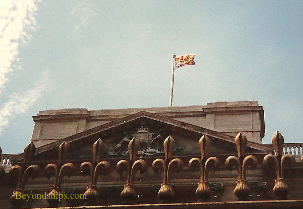 Queen's standard over Buckingham Palace
