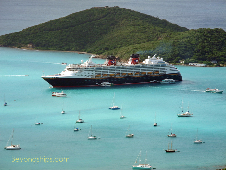 Cruise ship tendering off St. Thomas