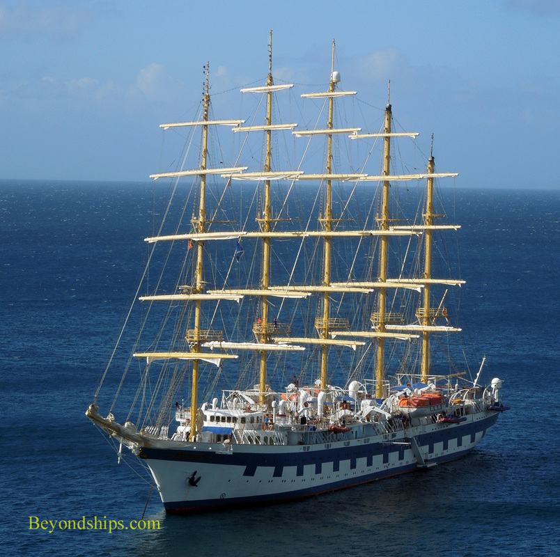 Royal Clipper off St. Kitts