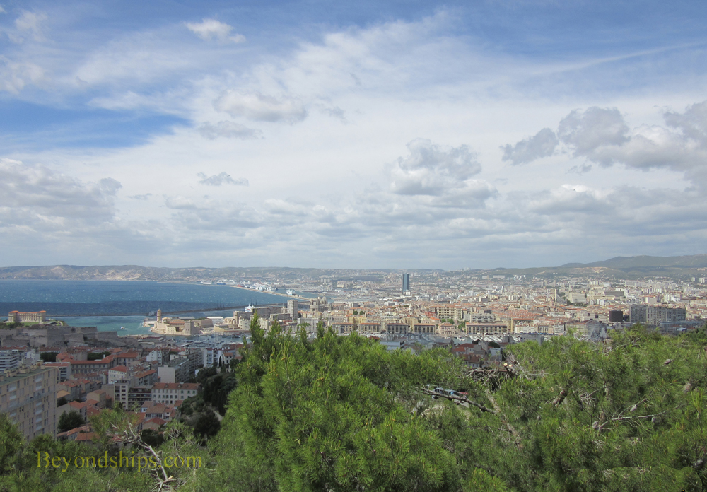 View of Marseille from Notre Dame du Gard, Marseille, France
