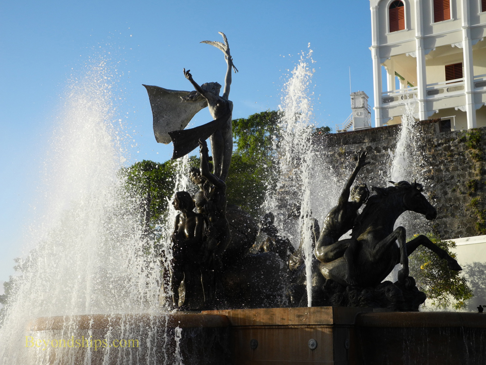 Picture Raices Fountain, Old San Juan, cruise destination