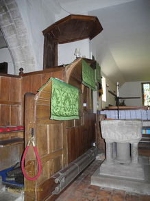 Picture New Forest England Minsted church interior
