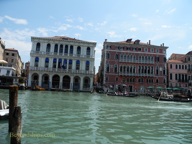 Picture Grand Canal palaces Venice Italy