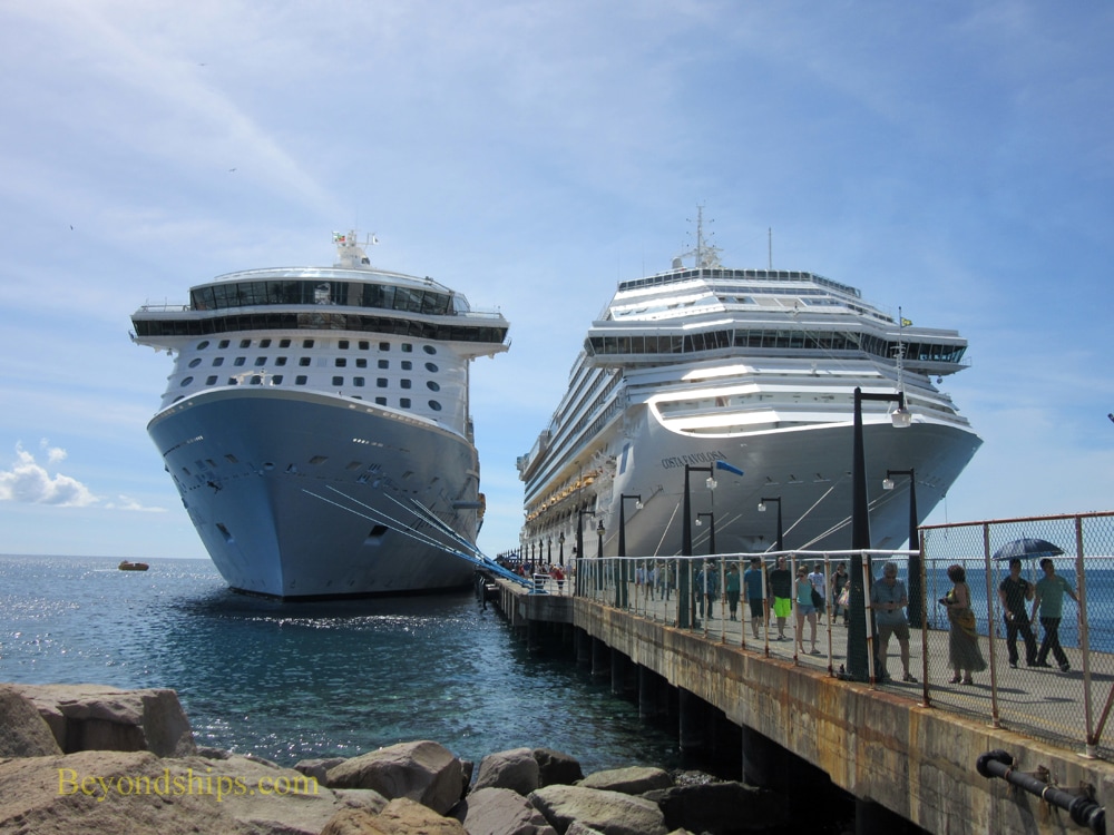 Anthem of the Seas and Costa Favulos cruise ships