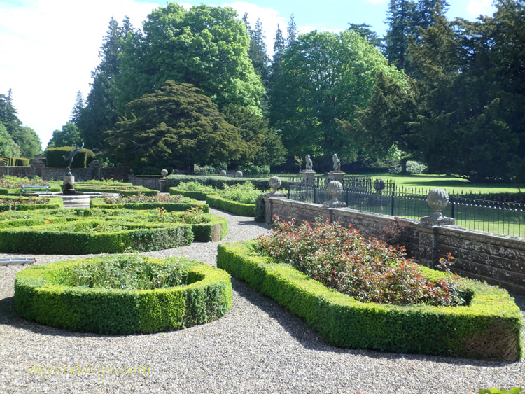 Italian Garden at Glamis Castle, Scotland