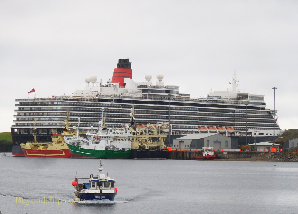 Cruise ship Queen Elizabeth in Killybegs, Ireland