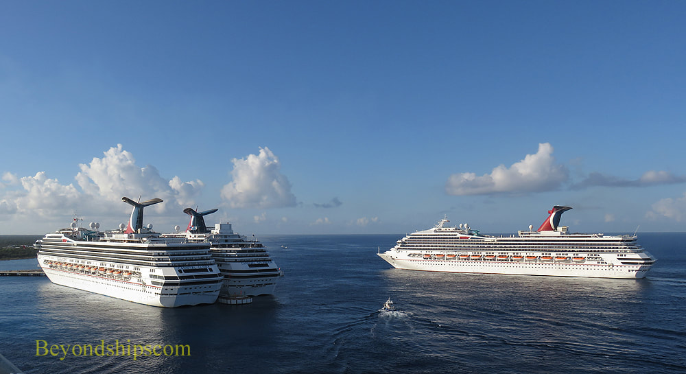 Cruise ships Carnival Glory, Carnival Splendor and Carnival Triumph