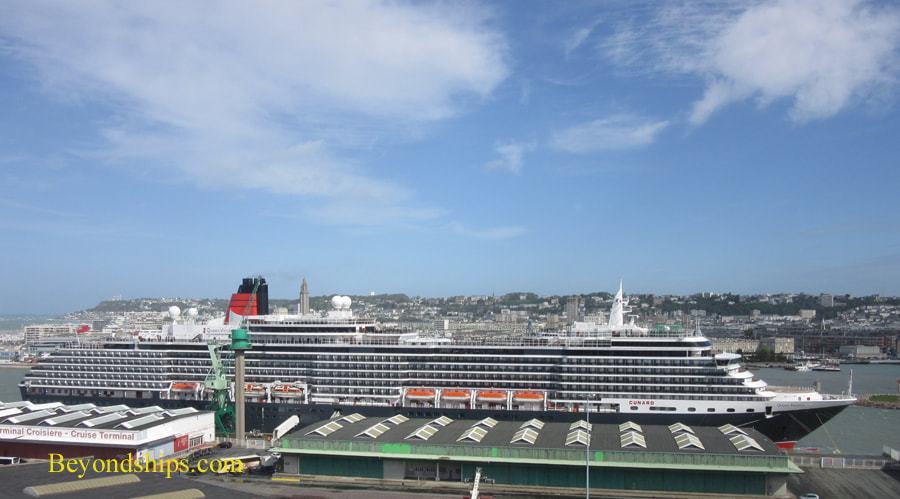 Queen Victoria cruise ship in Le Havre, France