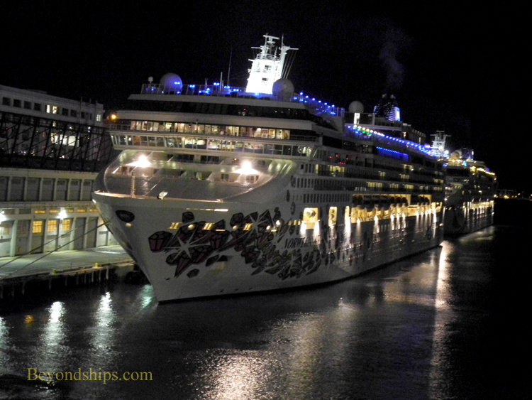 Cruise ships Norwegian Gem and Norwegian Dawn in Boston