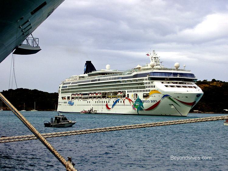 Norwegian Dawn cruise ship in St. Thomas