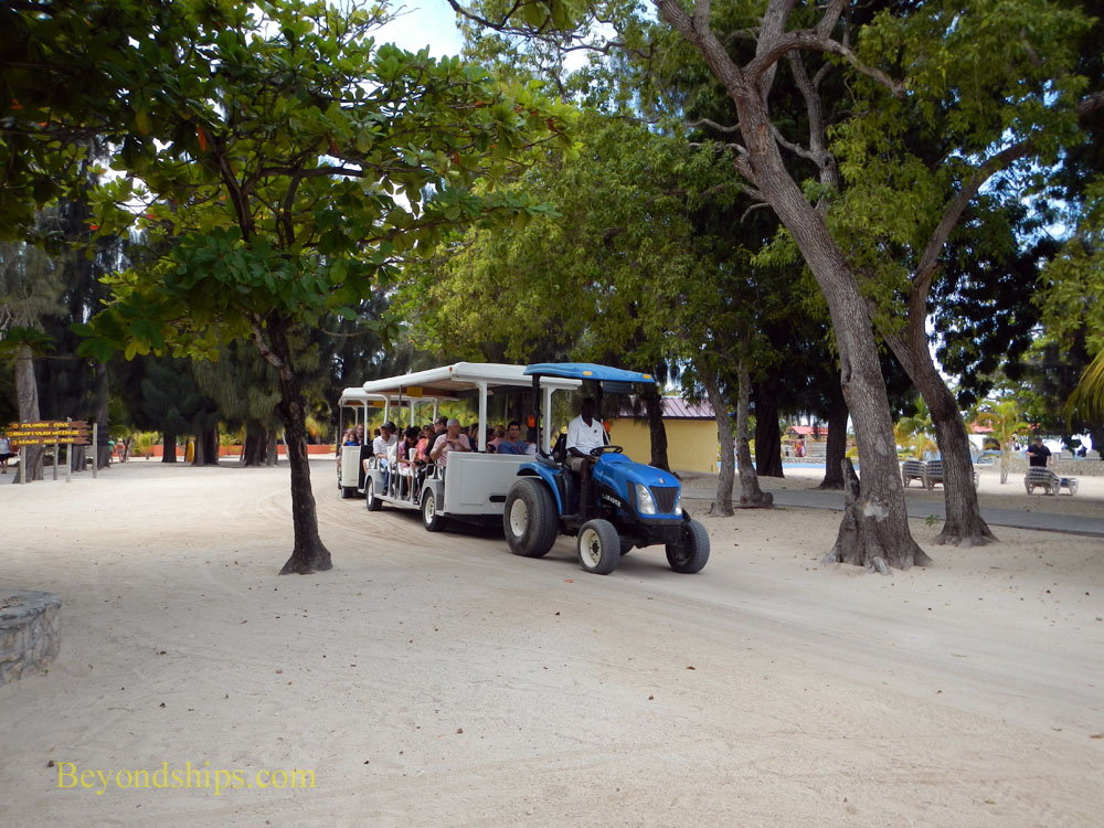Tram at Royal Caribbean's Labadee