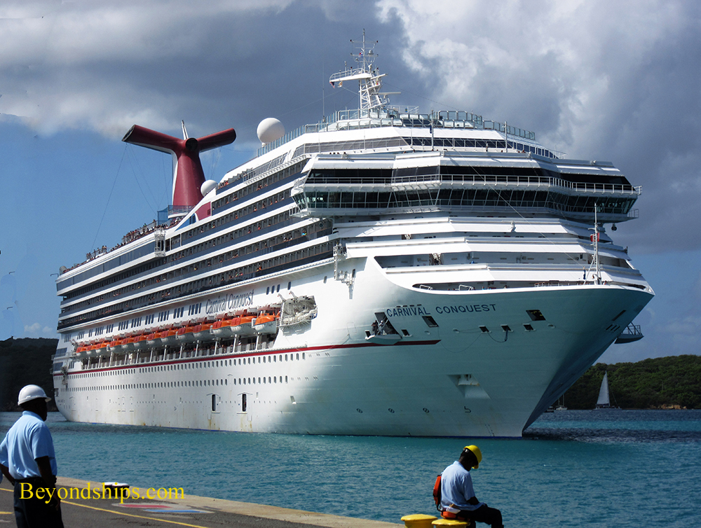 Carnival Conquest cruise ship in St. Thomas