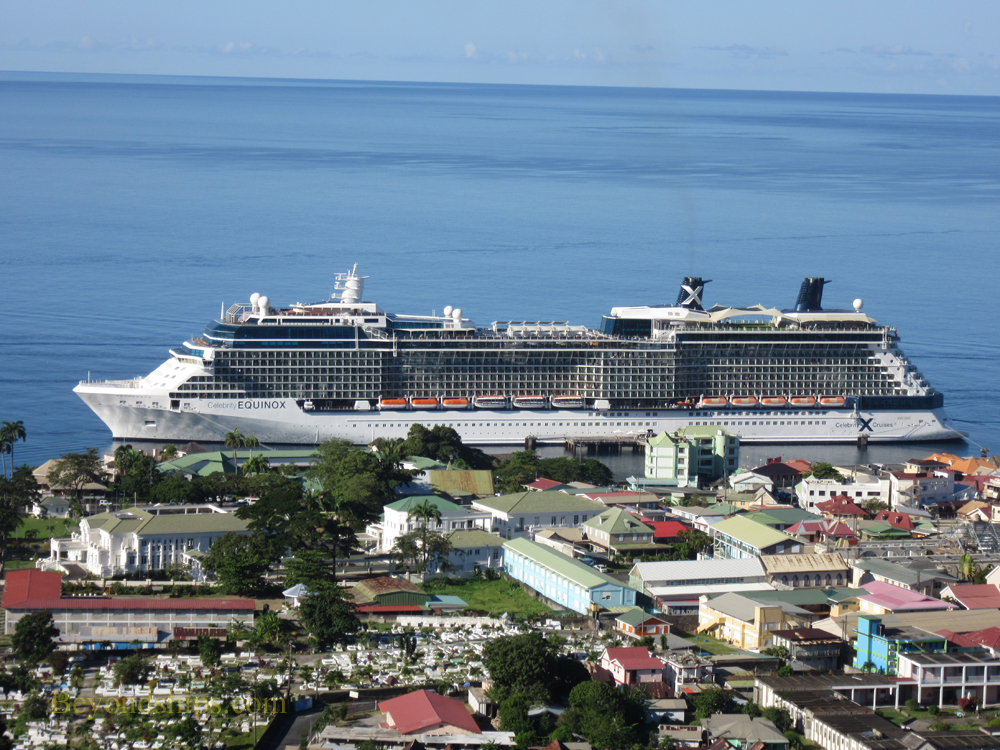 Picture Celebrity Equinox docked in Roseau, Dominica