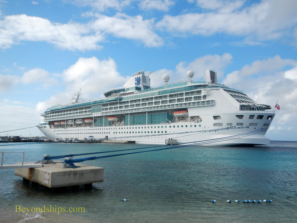 Legend of the Seas cruise ship docked in Bonaire