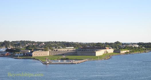 Fort Adams, Newport, Rhode Island with cruise ship Enchantment of the Seas