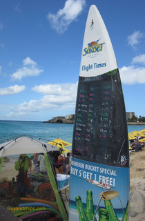 Sunset Bar and Grill Flight Sign, Maho Beach, St. Maarten