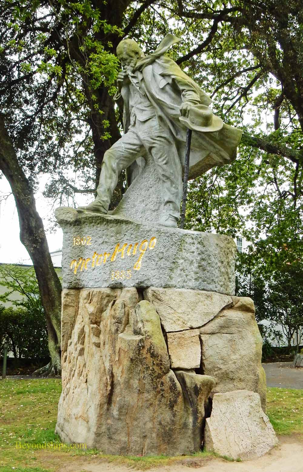 Victor Hugo statue in Guernsey