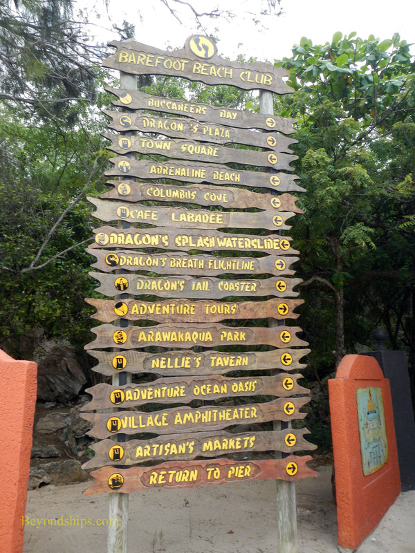 Sign at Royal Caribbean's Labadee