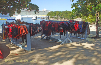 wet suits at Royal Caribbean's Labadee