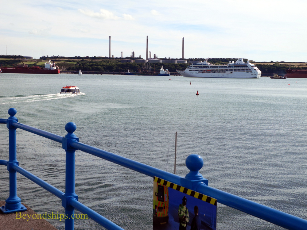 Cruise ship Ocean Princess tendering in Milford Haven, Wales