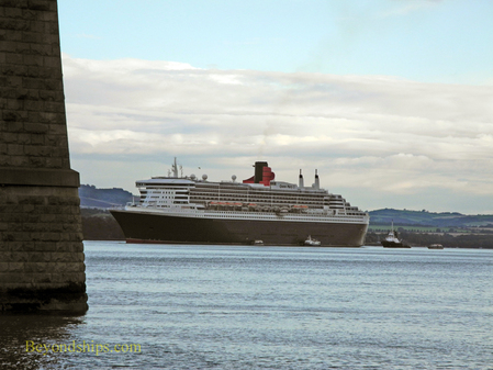 Queen Mary 2 tendering off South Queensferry, Scotland
