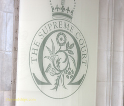 Emblem of United Kingdom Supreme Court, London, England