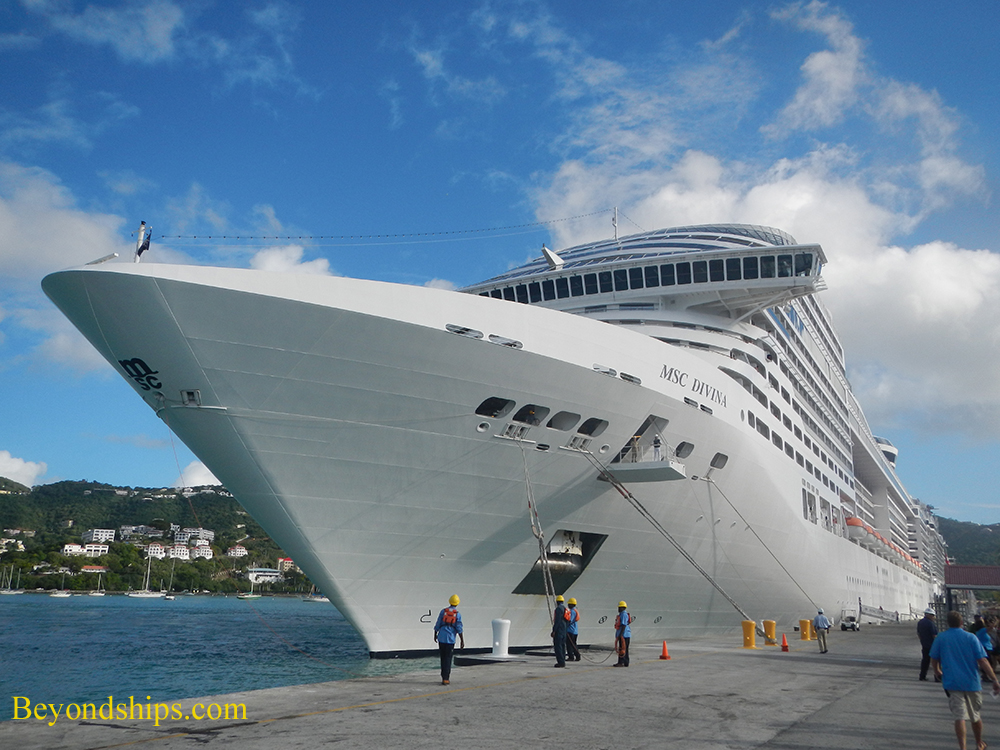 MSC Divina cruise ship in St. Thomas