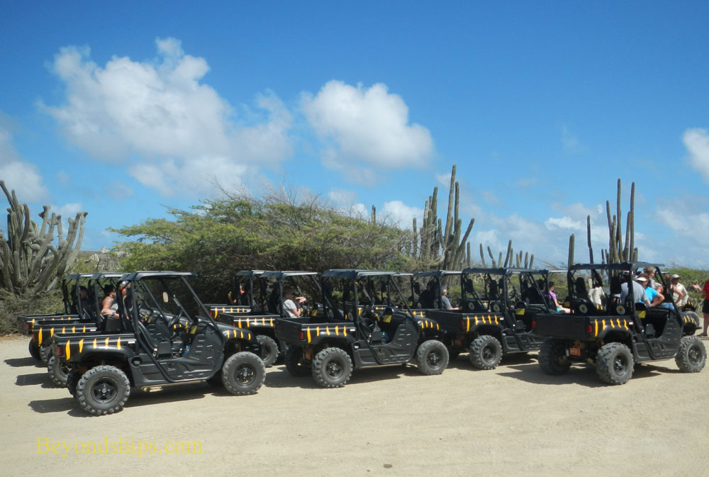 Aruba all-terrrain vehicles on a tour