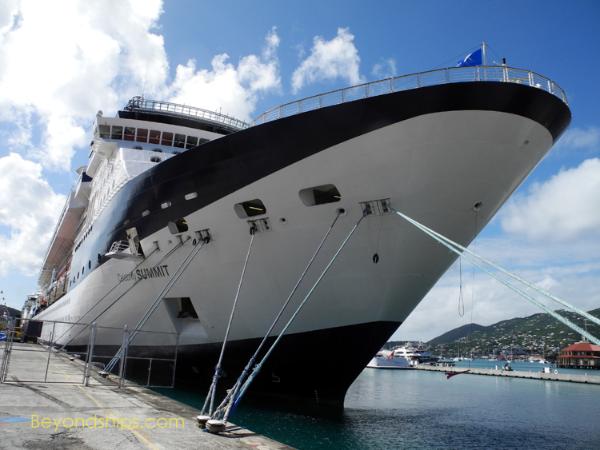 Celebrity Summit cruise ship in St. Thomas