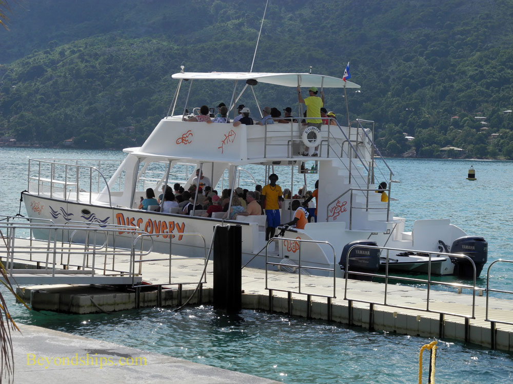 excursion boat at Royal Caribbean's Labadee