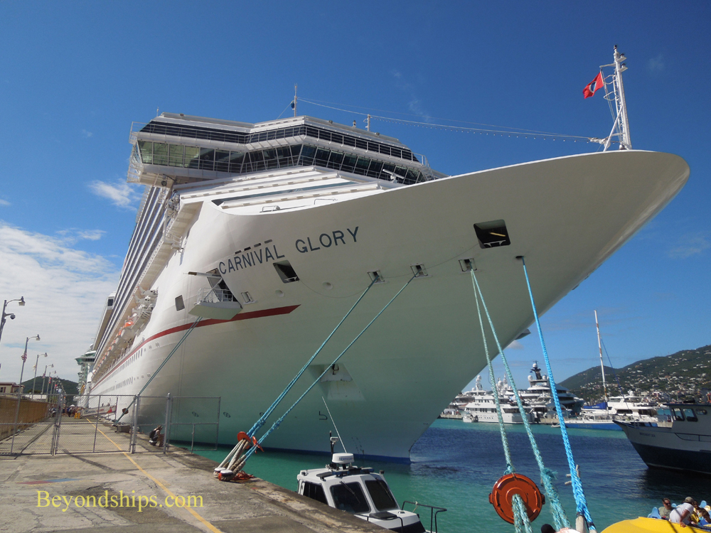 Carnival Glory cruise ship in St. Thomas