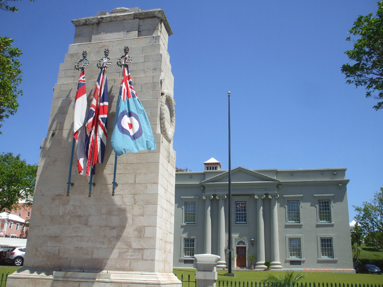Cenotaph and Cabinet Building, Hamilton, Bermuda