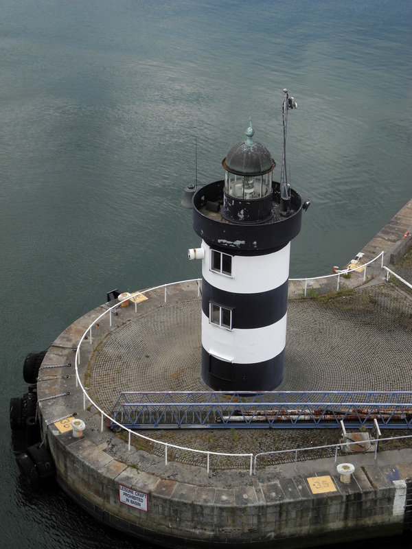 Lighthouse at cruise port Dublin Ireland