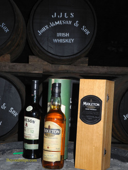 Jameson Irish Whiskey at the Jameson Experience near Cobh Ireland