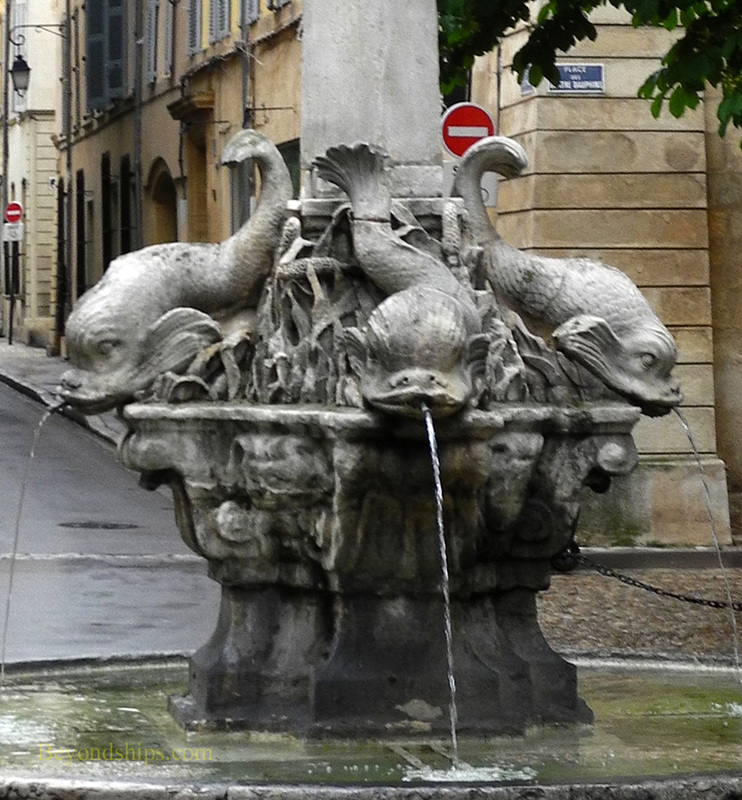Four Dolphins Fountain, Aix en Provence