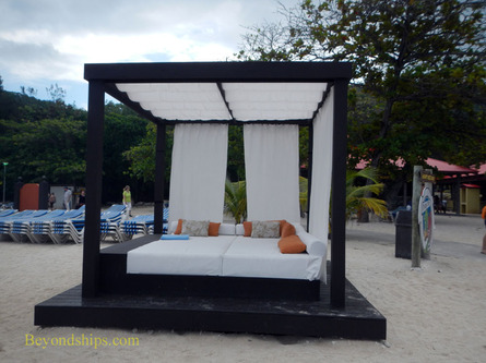 Beach bed at Royal Caribbean's Labadee