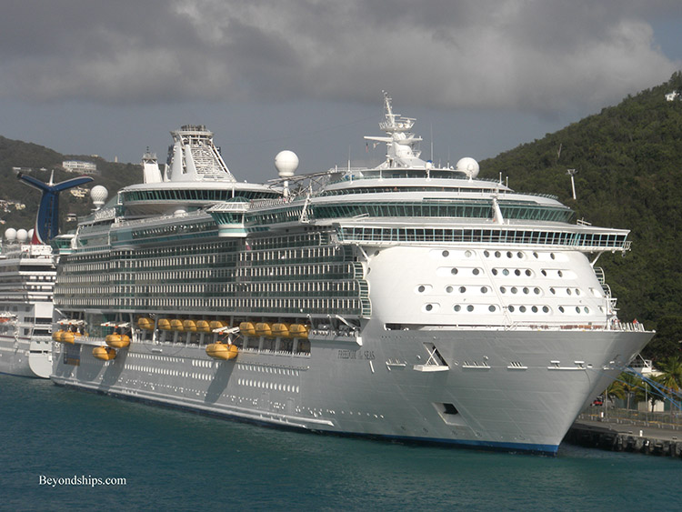 Freedom of the Seas cruise ship in St. Thomas