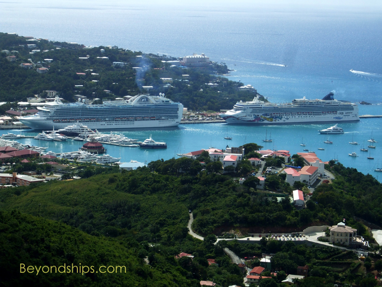 Cruise ships in St. Thomas