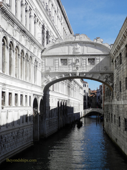 Picture cruise destination Venice Italy Bridge of Sighs
