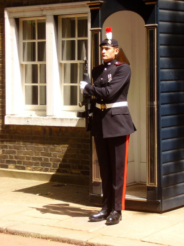 British Army soldier on guard