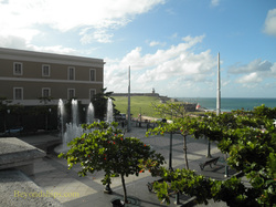 Picture Plaza del Quinto Centenario, Old San Juan, cruise destination